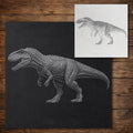 Giganotosaurus Dinosaur Stencil reusable Mylar stencil, 300 x 300 mm