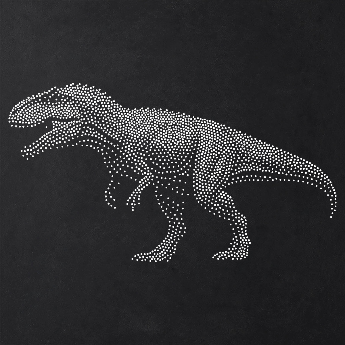Giganotosaurus Dinosaur Stencil | Realistic Mylar Stipple Wall Art, Crafts (Large - 300mm / 12" approx)