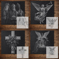 Nativity Stencil Bundle reusable Mylar stencil bundle, 300 x 300 mm