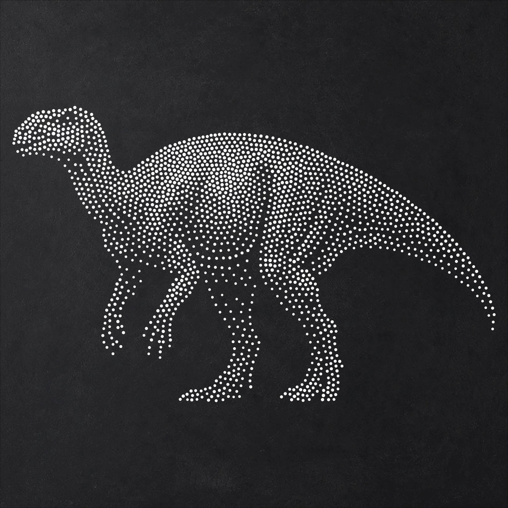 Iguanodon Dinosaur Stencil | Realistic Mylar Stipple Wall Art, Crafts (Large - 300mm / 12" approx)