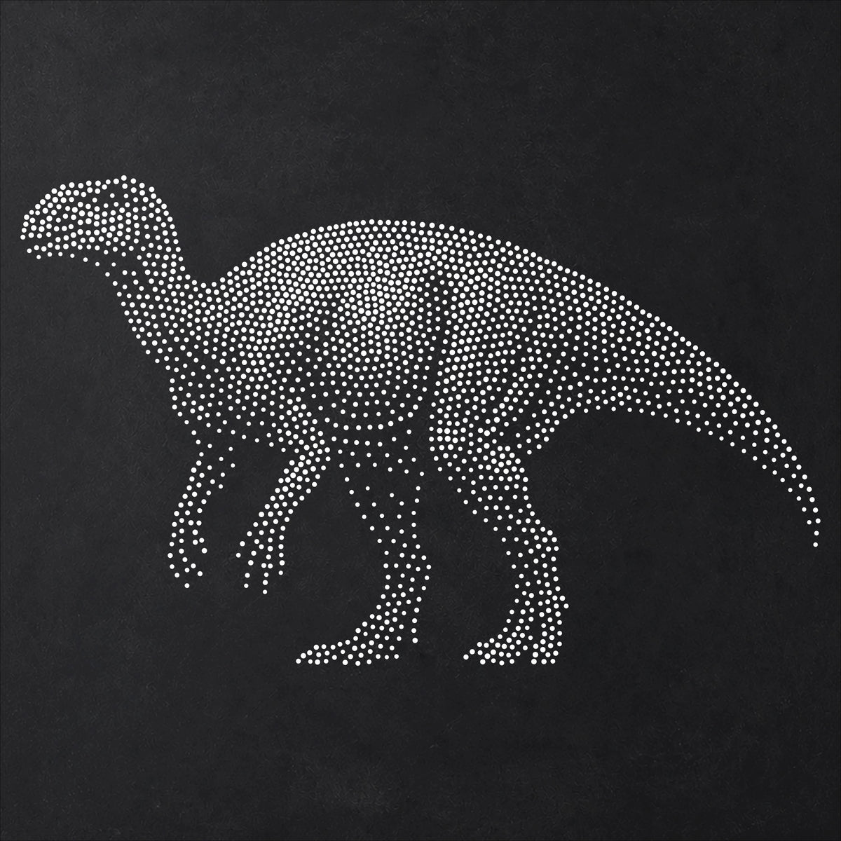 Iguanodon Dinosaur Stencil | Realistic Mylar Stipple Wall Art, Crafts (Large - 300mm / 12" approx)