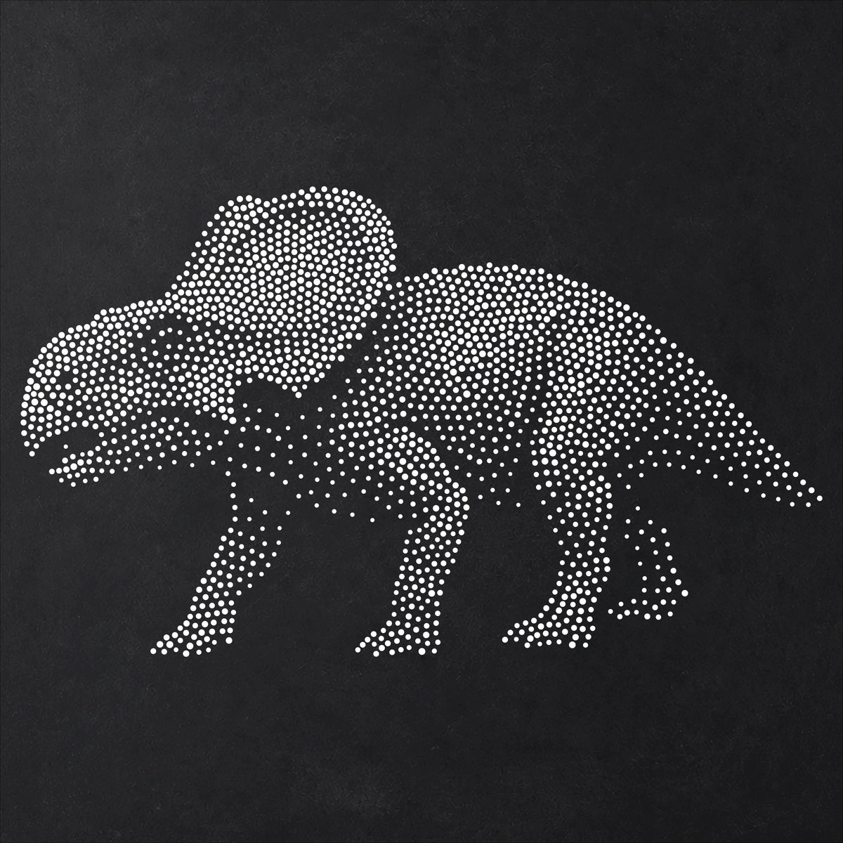 Protoceratops Dinosaur Stencil | Realistic Mylar Stipple Wall Art, Crafts (Large - 300mm / 12" approx)
