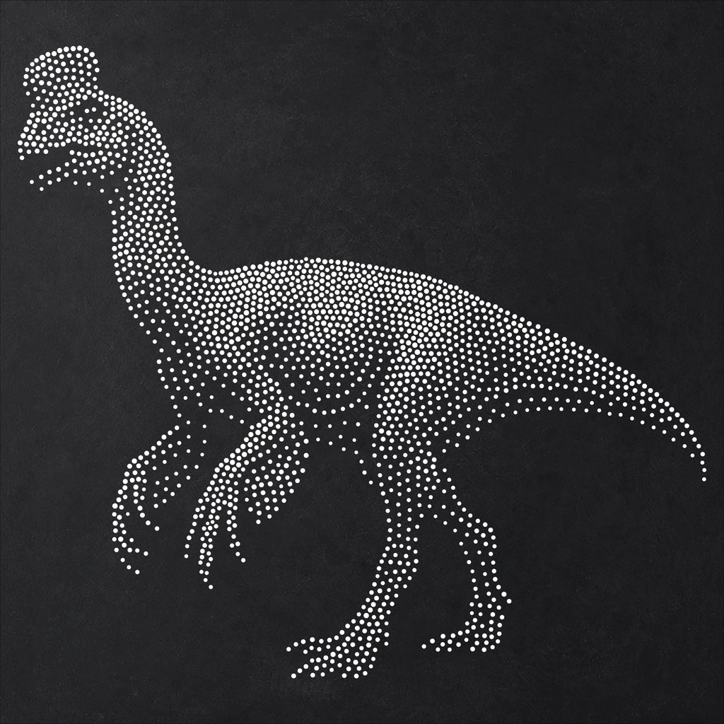 Oviraptor Dinosaur Stencil | Realistic Mylar Stipple Wall Art, Crafts (Large - 300mm / 12" approx)