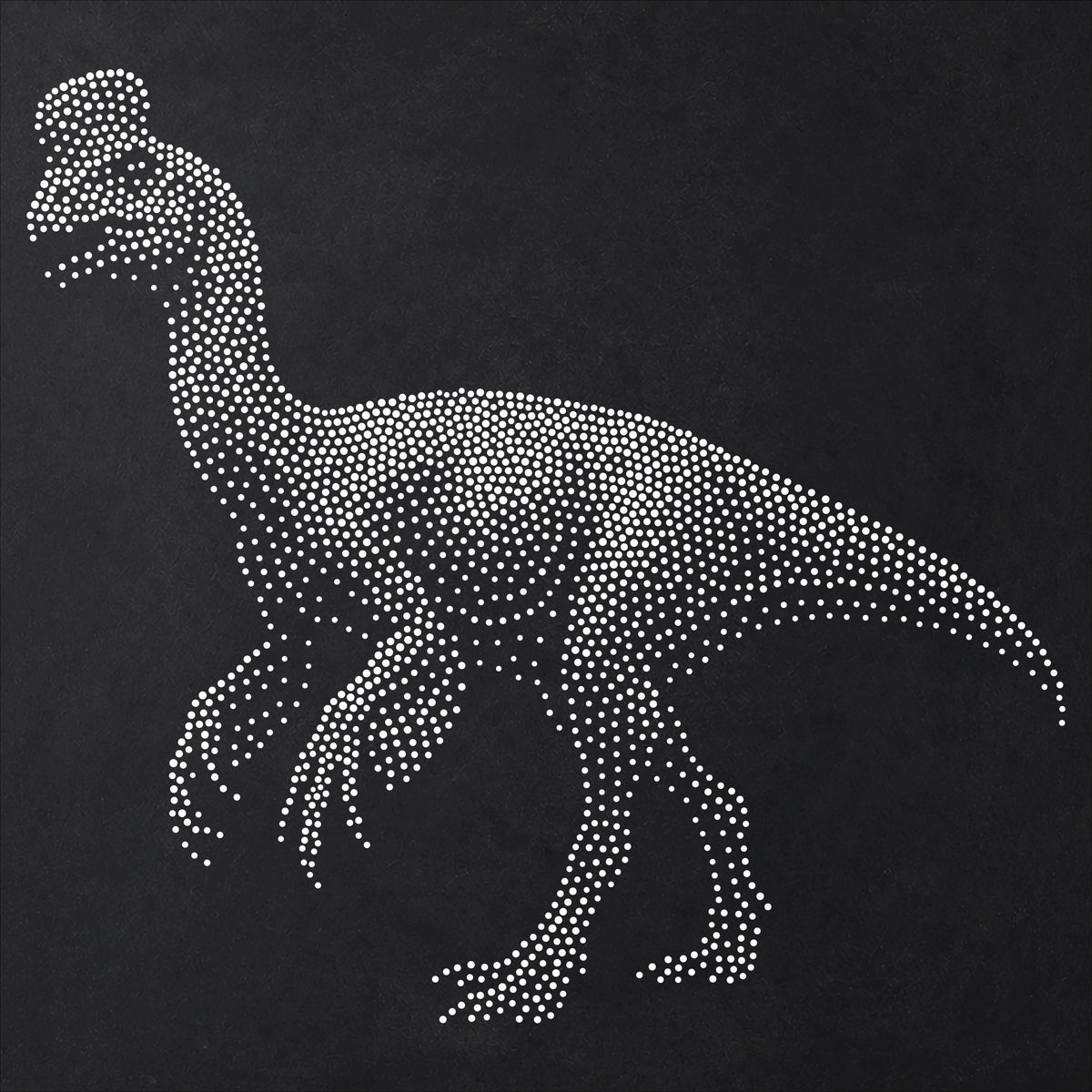 Oviraptor Dinosaur Stencil | Realistic Mylar Stipple Wall Art, Crafts (Large - 300mm / 12" approx)