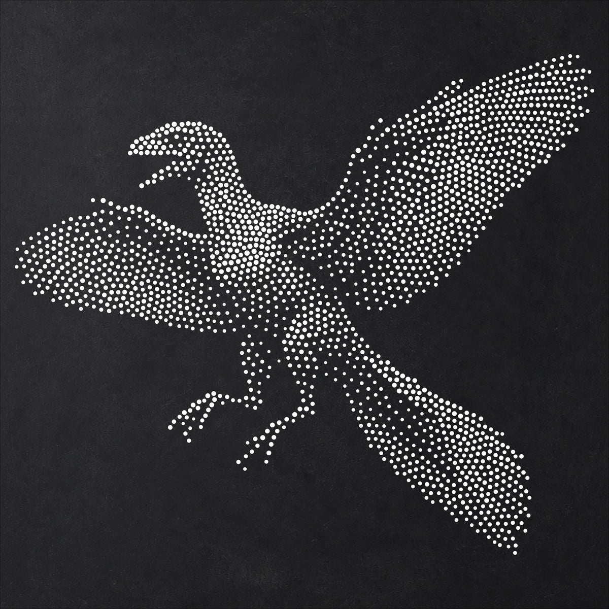 Archaeopteryx Dinosaur Stencil | Realistic Mylar Stipple Wall Art, Crafts (Large - 300mm / 12" approx)