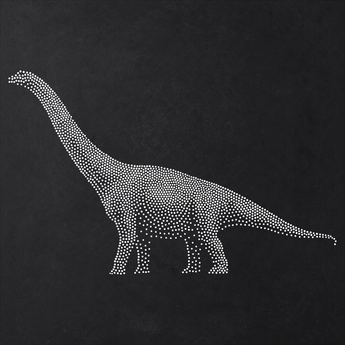 Brontosaurus Dinosaur Stencil | Realistic Mylar Stipple Wall Art, Crafts (Large - 300mm / 12" approx)