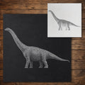 Brontosaurus Dinosaur Stencil reusable Mylar stencil, 300 x 300 mm