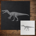 Baryonyx Dinosaur Stencil reusable Mylar stencil, 300 x 300 mm