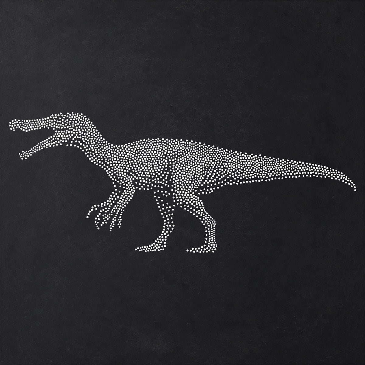 Baryonyx Dinosaur Stencil | Realistic Mylar Stipple Wall Art, Crafts (Large - 300mm / 12" approx)