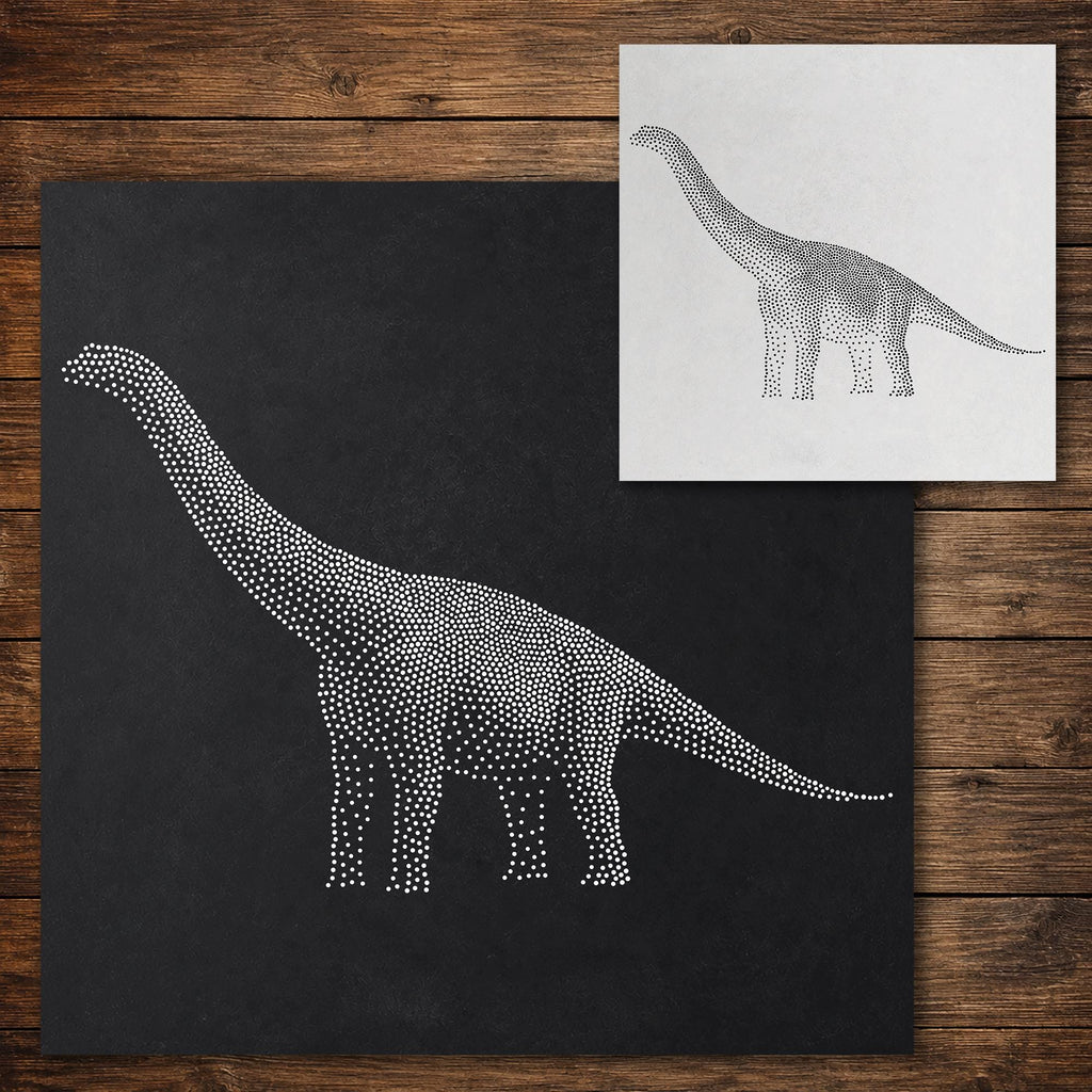 Apatosaurus Dinosaur Stencil reusable Mylar stencil, 300 x 300 mm