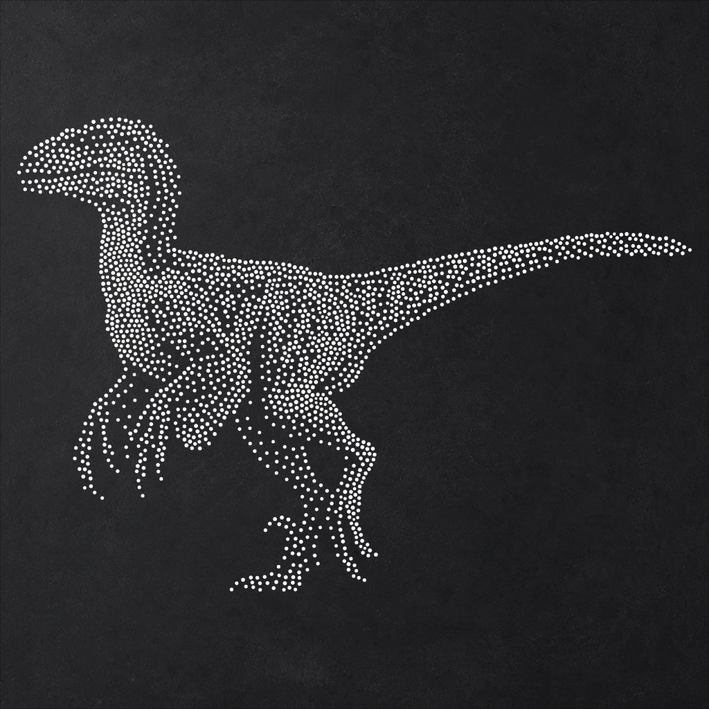 Utahraptor Dinosaur Stencil | Realistic Mylar Stipple Wall Art, Crafts (Large - 300mm / 12" approx)