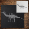 Amargasaurus Dinosaur Stencil reusable Mylar stencil, 300 x 300 mm