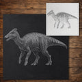 Edmontosaurus Dinosaur Stencil reusable Mylar stencil, 300 x 300 mm