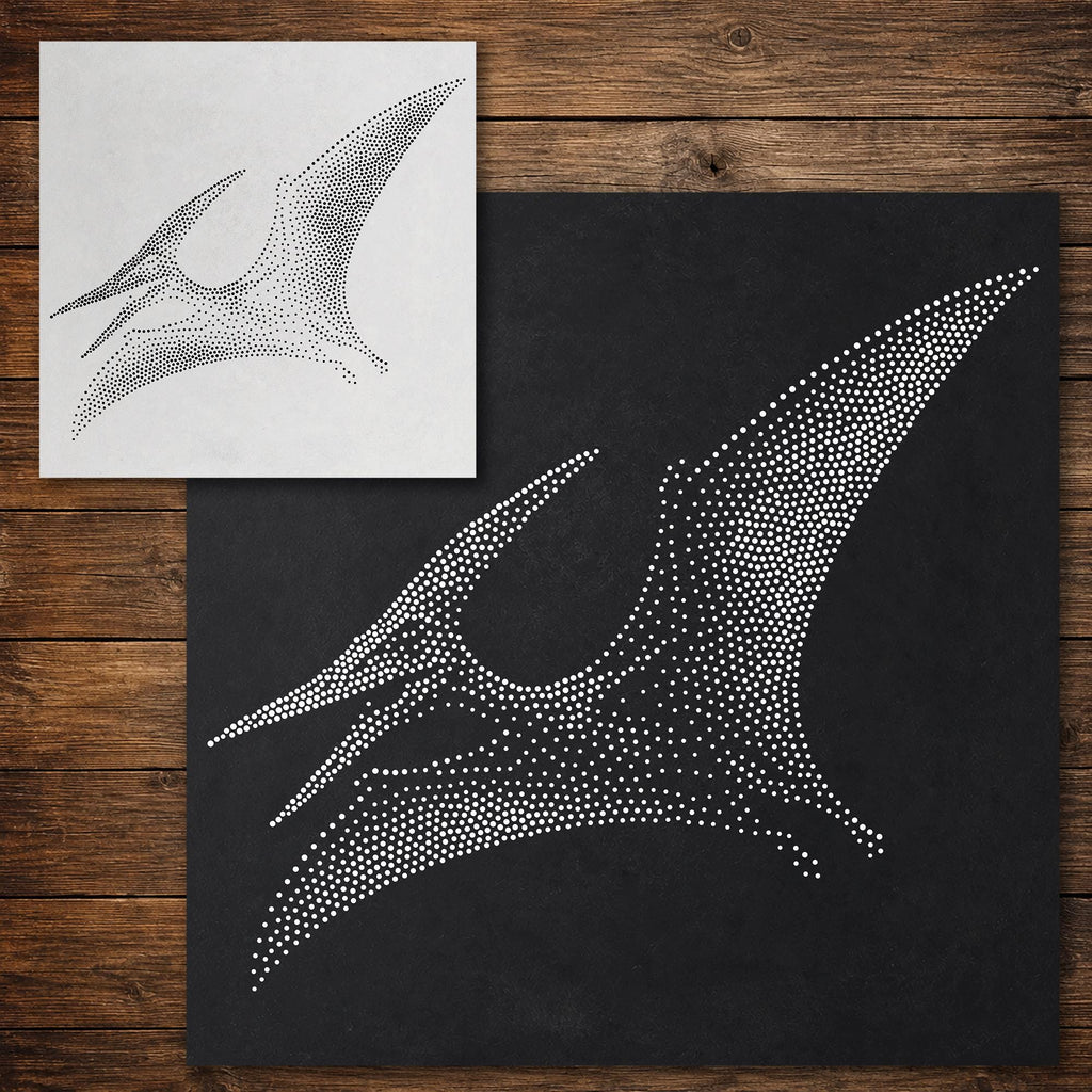 Pterodactyl Pterosaur Stencil reusable Mylar stencil, 300 x 300 mm