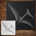 Quetzalcoatlu Pterosaur Stencil reusable Mylar stencil, 300 x 300 mm
