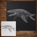Liopleurodon Pliosaur Stencil reusable Mylar stencil, 300 x 300 mm