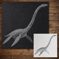 Elasmosaurus Plesiosauria Stencil reusable Mylar stencil, 300 x 300 mm