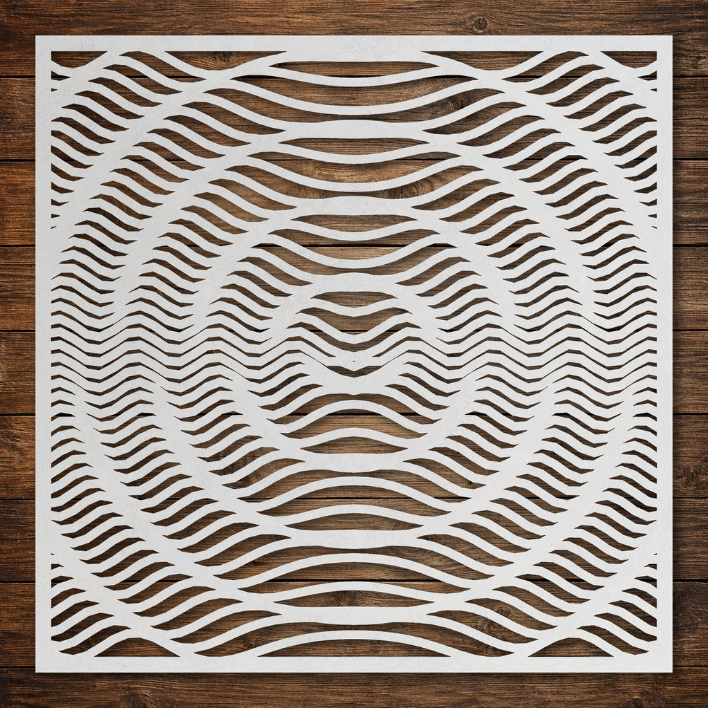 Geometric Pattern Stencil #16 reusable Mylar stencil, 300 x 300 mm