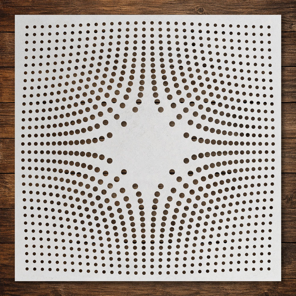 Geometric Pattern Stencil #18 reusable Mylar stencil, 300 x 300 mm
