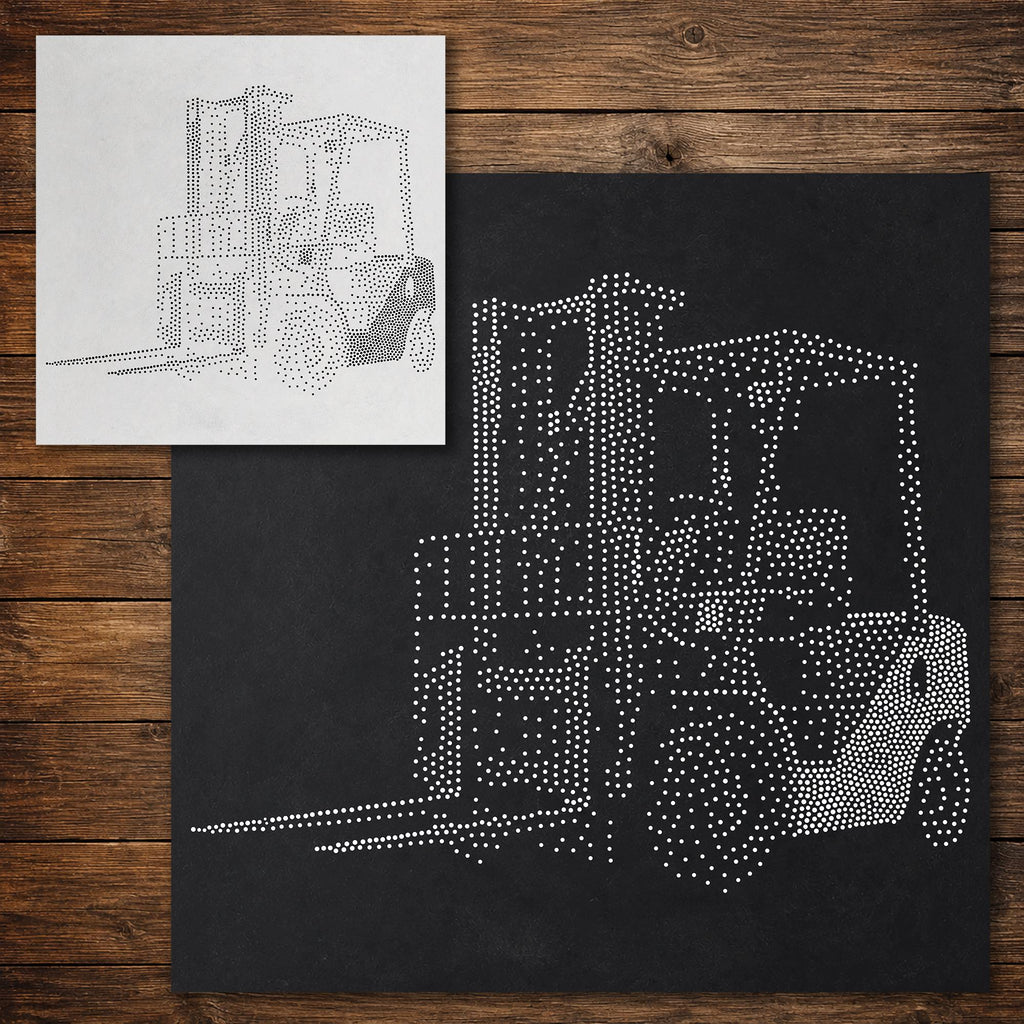 Forklift Truck Stencil reusable Mylar stencil, 300 x 300 mm