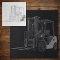Forklift Truck Stencil reusable Mylar stencil, 300 x 300 mm