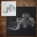 Wheel Loader Stencil reusable Mylar stencil, 300 x 300 mm