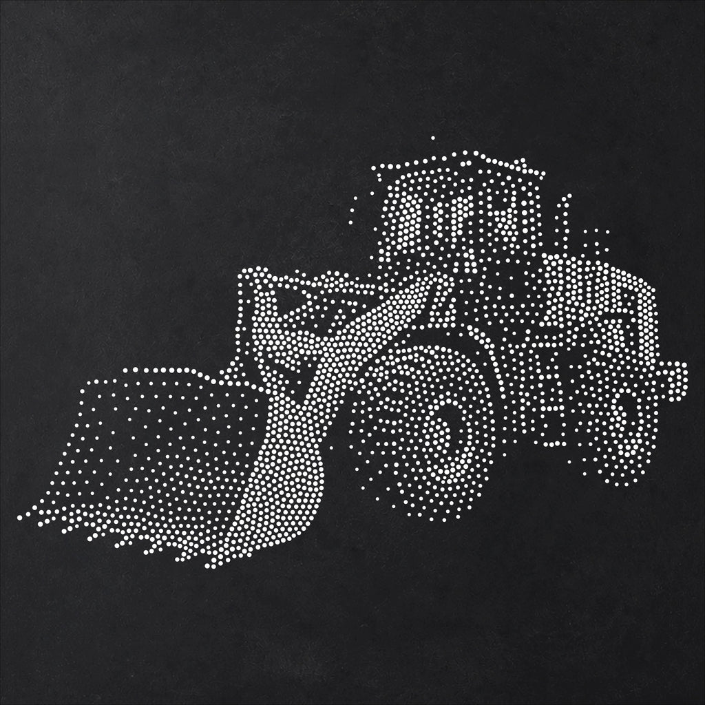 Wheel Loader Stencil | Realistic Mylar Stipple Wall Art, Crafts (Large - 300mm / 12" approx)