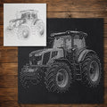 Farm Tractor Stencil reusable Mylar stencil, 300 x 300 mm
