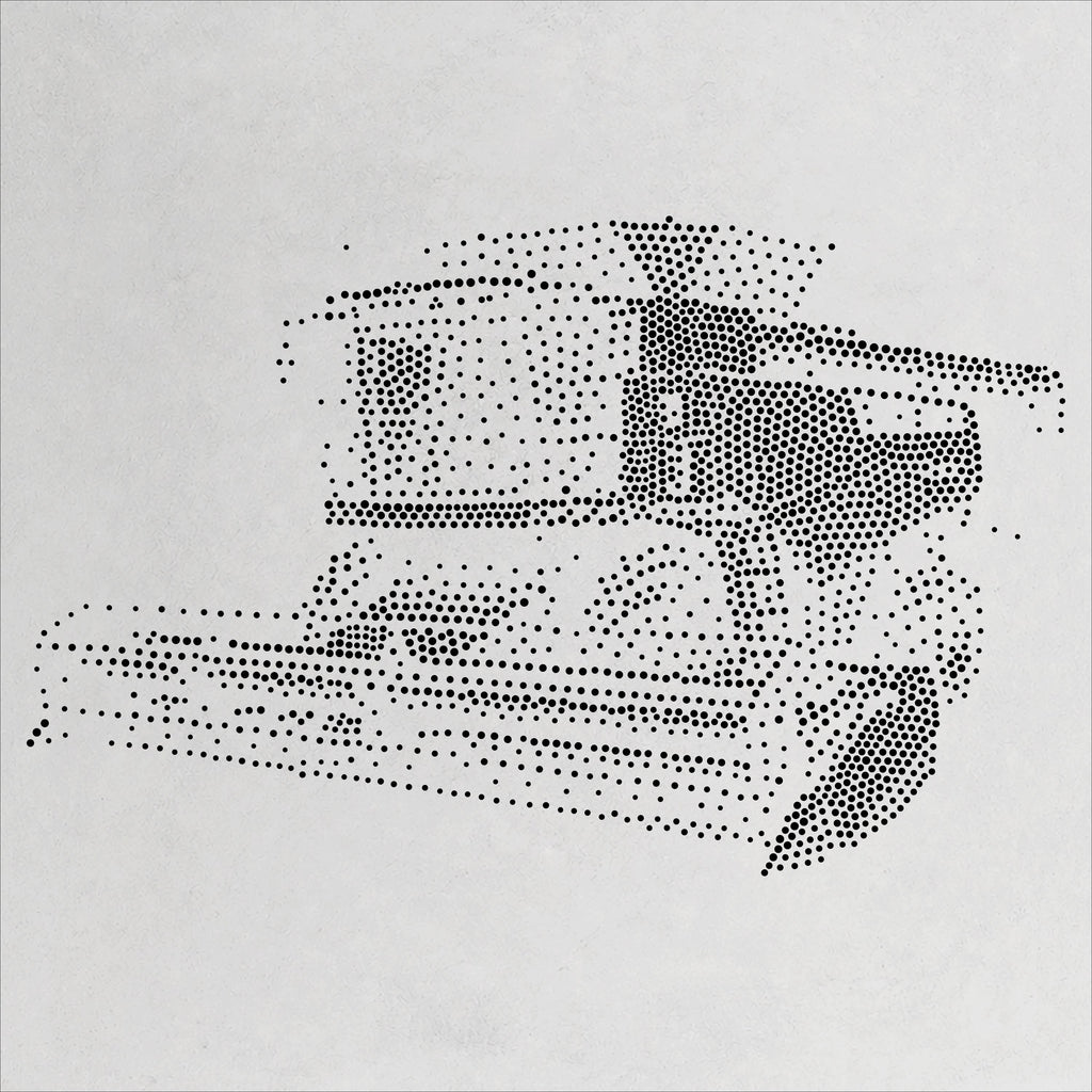 Combine Harvester Stencil | Realistic Mylar Stipple Wall Art, Crafts (Large - 300mm / 12" approx)