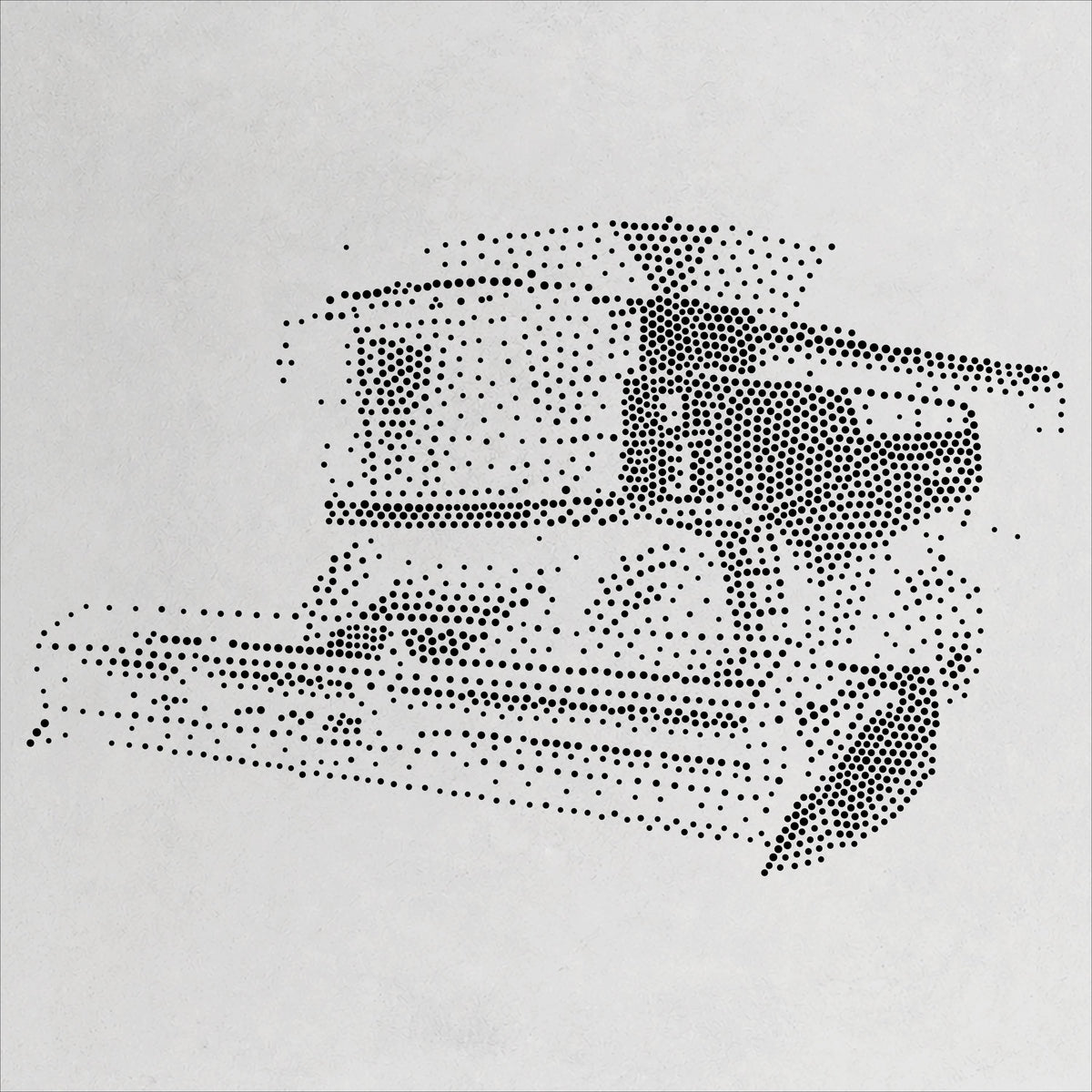 Combine Harvester Stencil | Realistic Mylar Stipple Wall Art, Crafts (Large - 300mm / 12" approx)