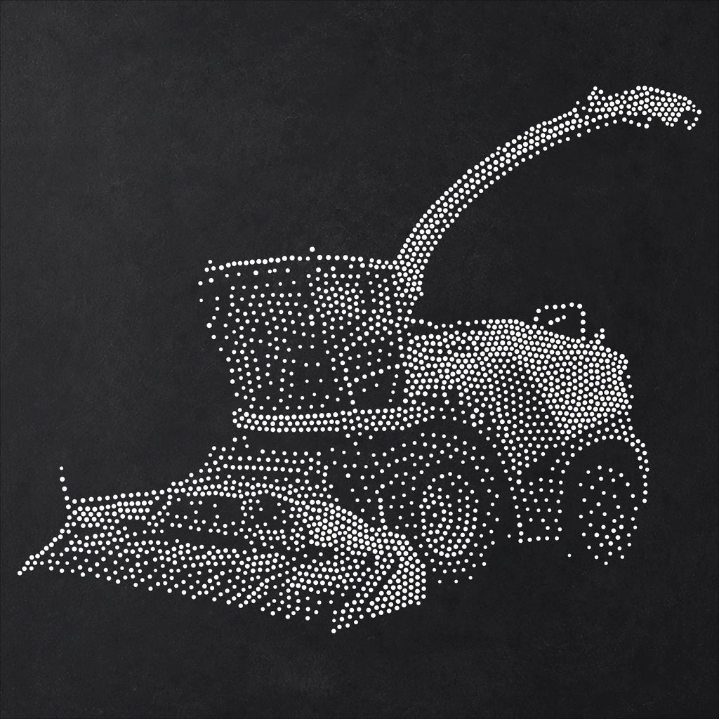 Forage Harvester Stencil | Realistic Mylar Stipple Wall Art, Crafts (Large - 300mm / 12" approx)
