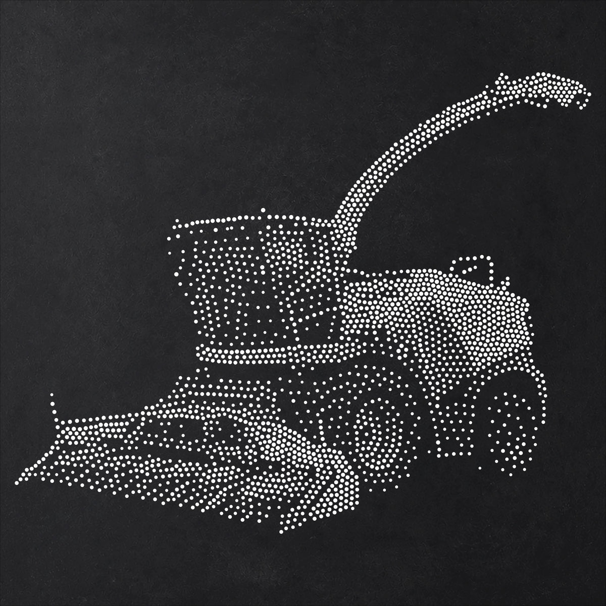 Forage Harvester Stencil | Realistic Mylar Stipple Wall Art, Crafts (Large - 300mm / 12" approx)