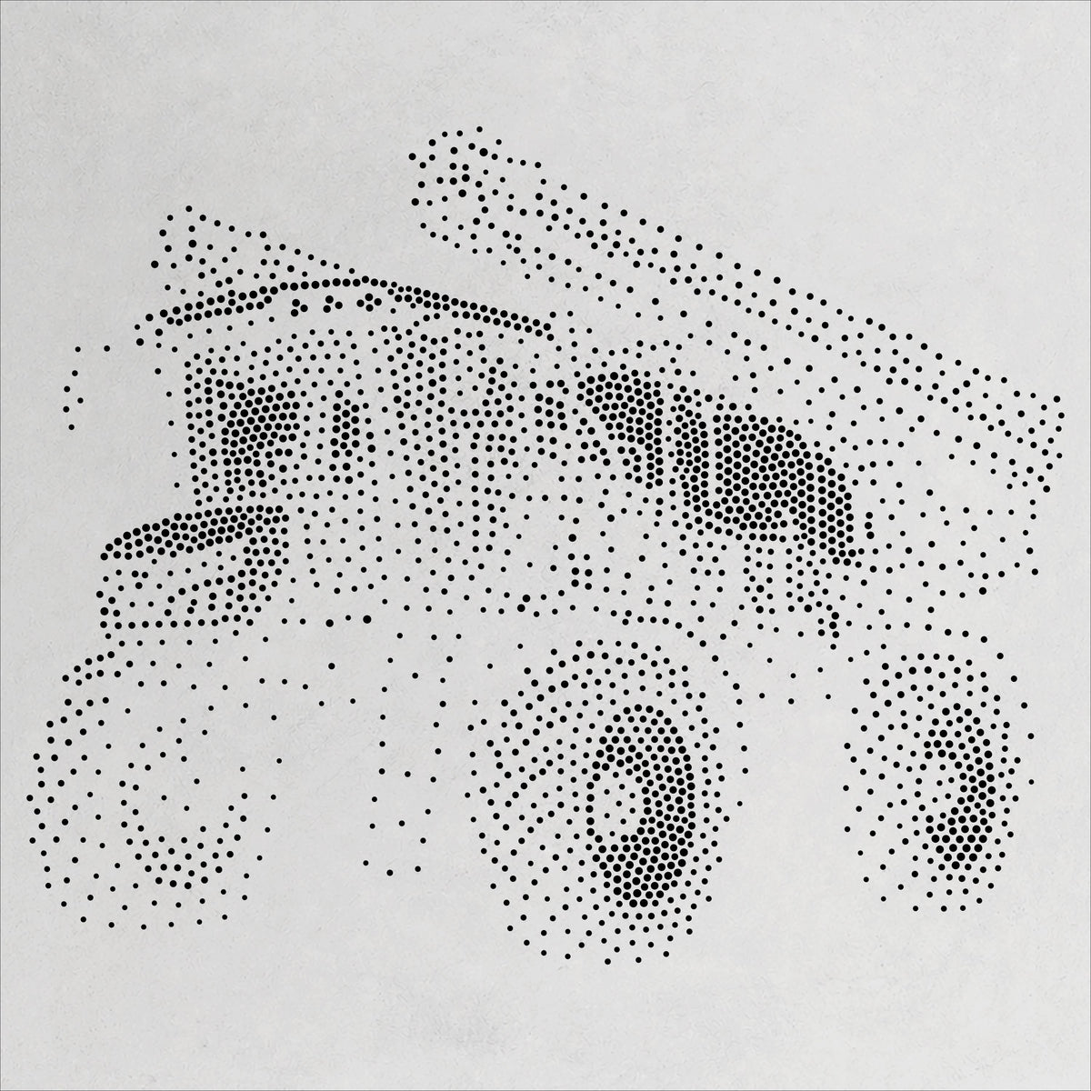 Crop Sprayer Stencil | Realistic Mylar Stipple Wall Art, Crafts (Large - 300mm / 12" approx)