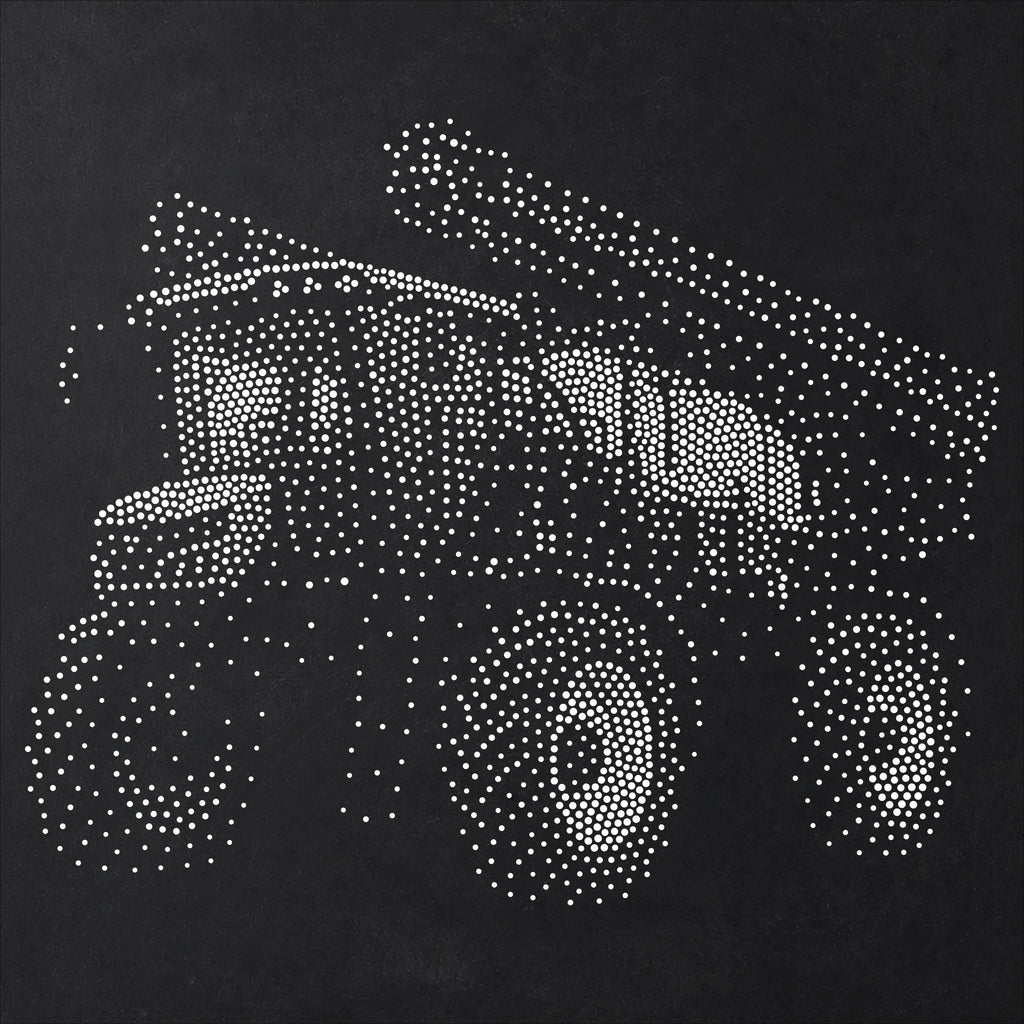 Crop Sprayer Stencil | Realistic Mylar Stipple Wall Art, Crafts (Large - 300mm / 12" approx)