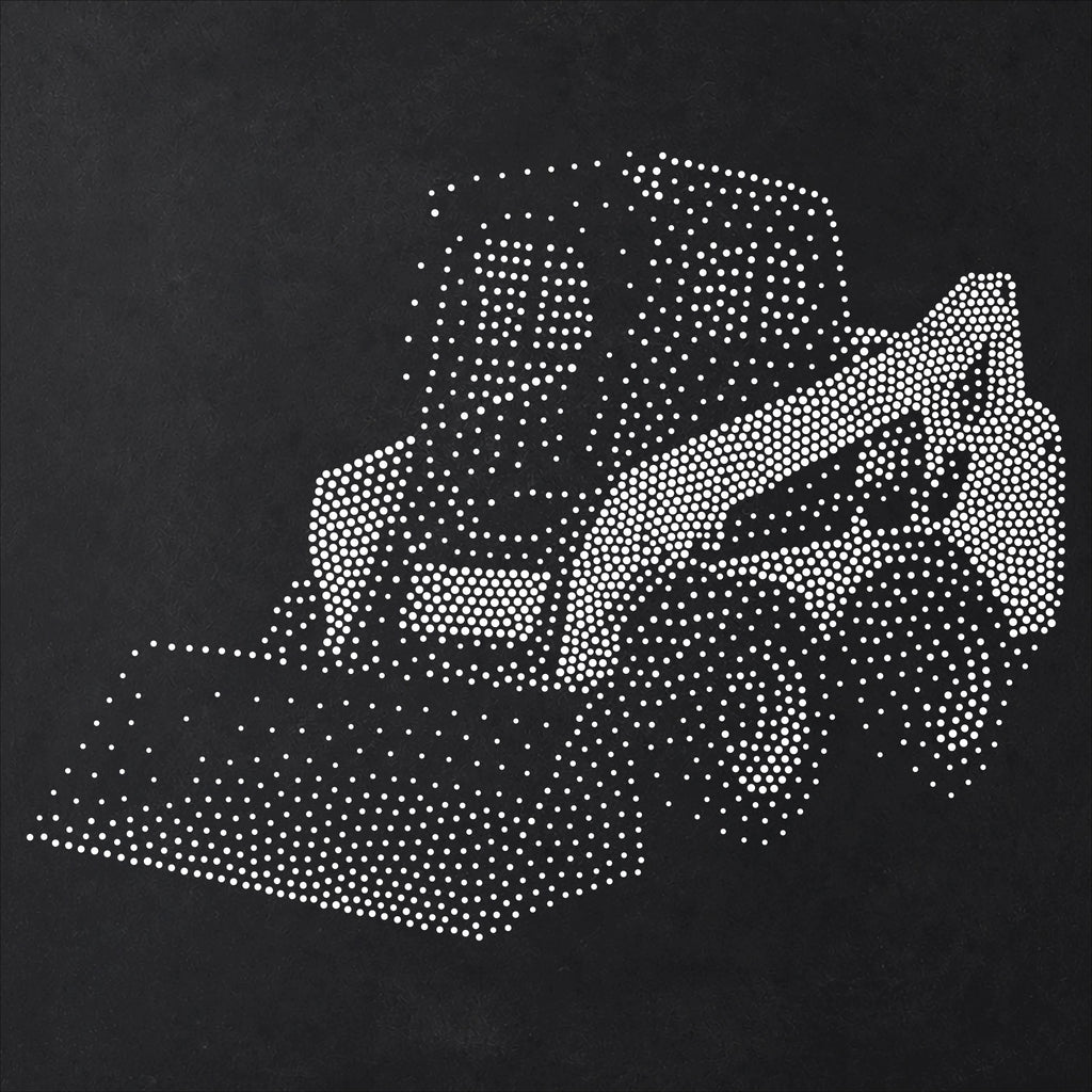 Skid Steer Loader Stencil | Realistic Mylar Stipple Wall Art, Crafts (Large - 300mm / 12" approx)