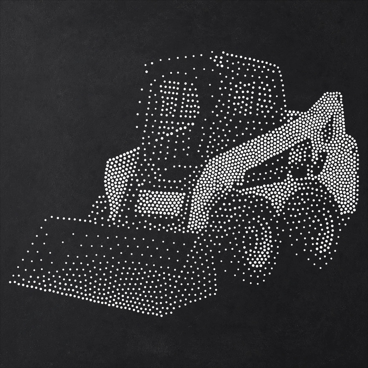 Skid Steer Loader Stencil | Realistic Mylar Stipple Wall Art, Crafts (Large - 300mm / 12" approx)