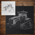 Tracked Tractor Stencil reusable Mylar stencil, 300 x 300 mm