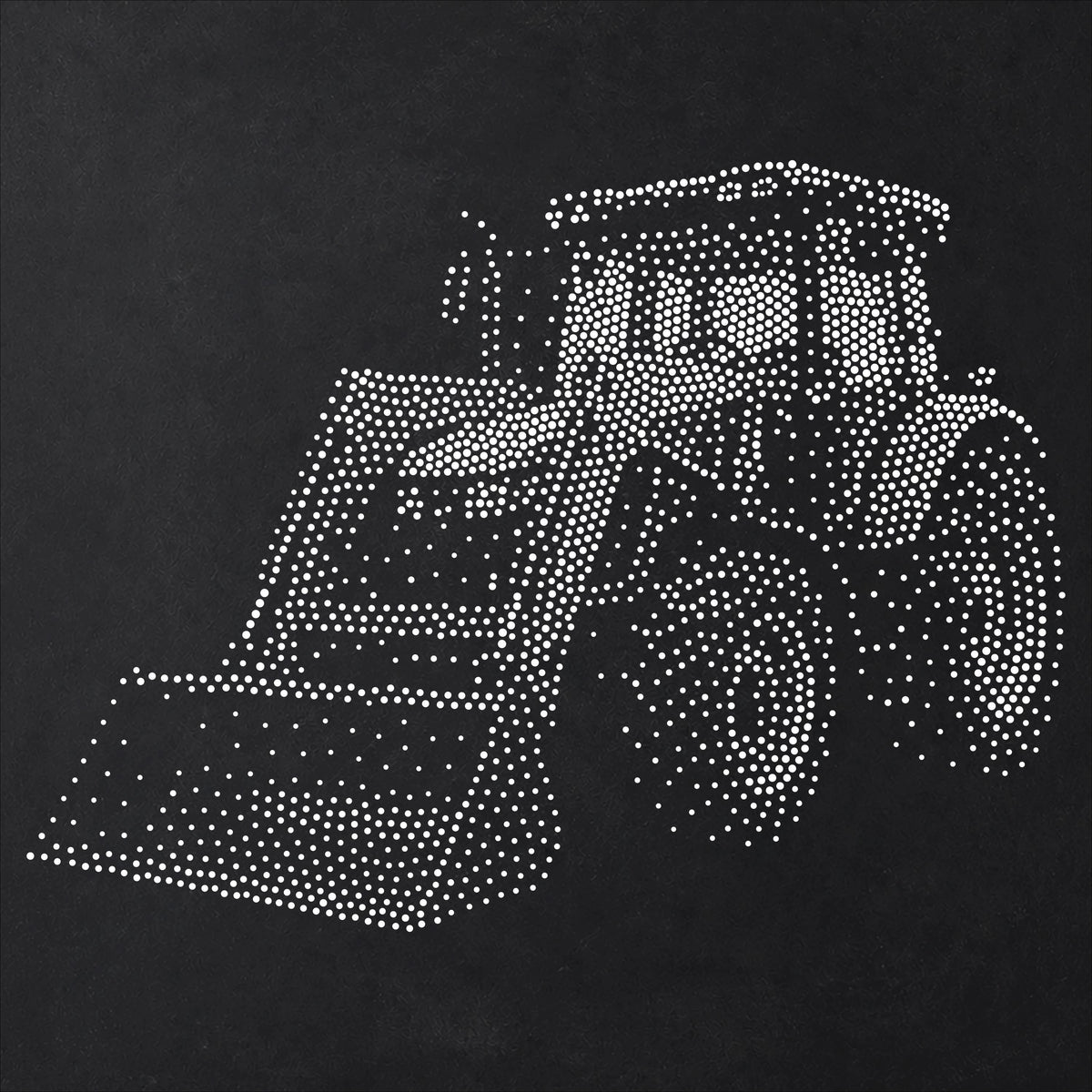 Tractor Front Loader Stencil | Realistic Mylar Stipple Wall Art, Crafts (Large - 300mm / 12" approx)