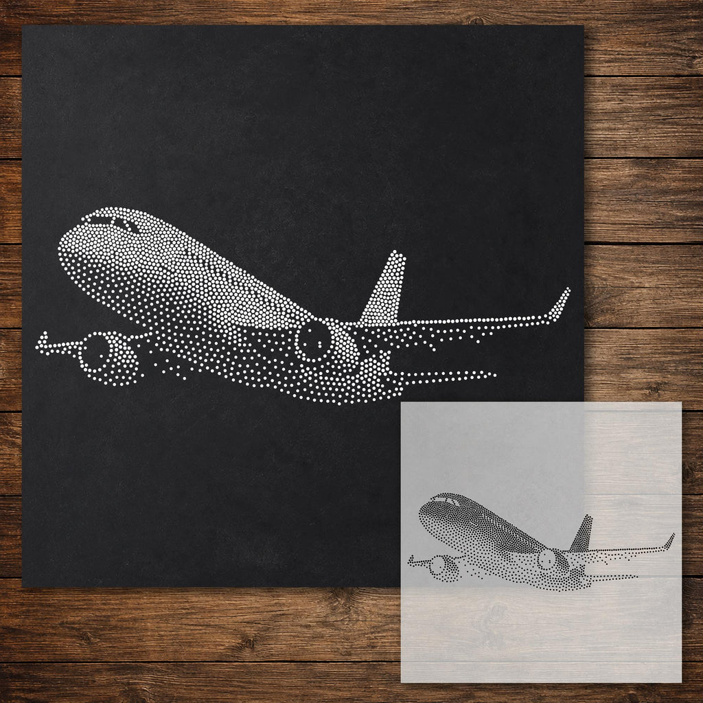 Airliner Aeroplane Stencil reusable Mylar stencil, 300 x 300 mm