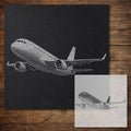 Airliner Aeroplane Stencil reusable Mylar stencil, 300 x 300 mm