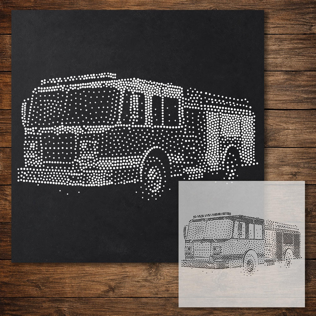Fire Engine Stencil reusable Mylar stencil, 300 x 300 mm