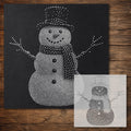 Christmas Snowman Stencil reusable Mylar stencil, 300 x 300 mm