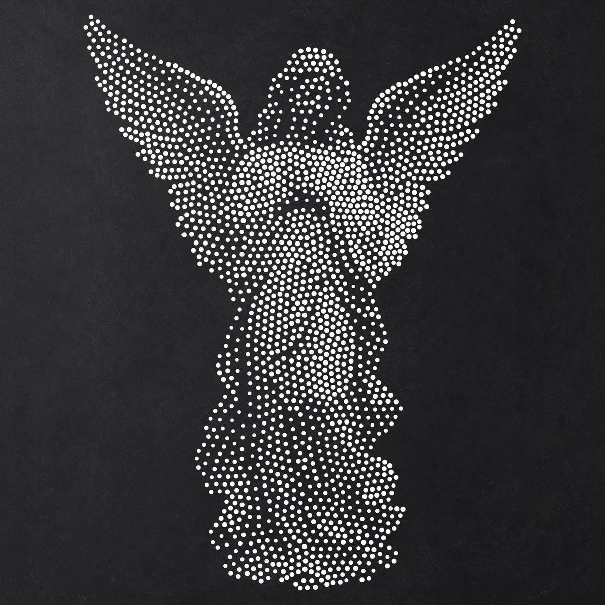 Christmas Angel Stencil | Realistic Mylar Stipple Wall Art, Crafts (Large - 300mm / 12" approx)