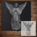Christmas Angel Stencil reusable Mylar stencil, 300 x 300 mm