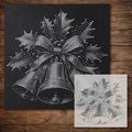 Christmas Bells Stencil reusable Mylar stencil, 300 x 300 mm