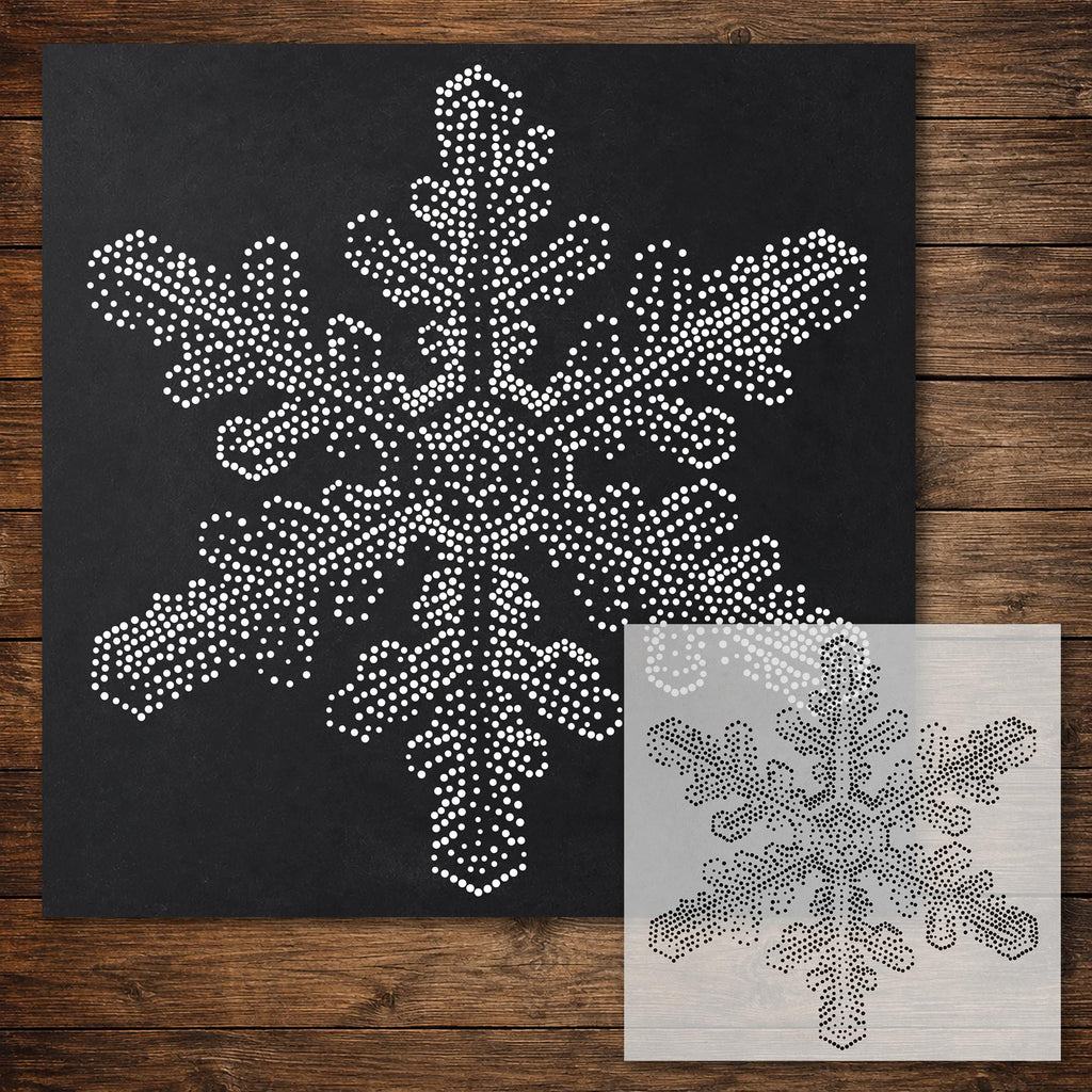 Snowflake Stencil #1 reusable Mylar stencil, 300 x 300 mm