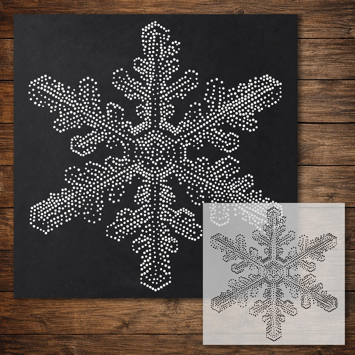 Snowflake Stencil #1 reusable Mylar stencil, 300 x 300 mm