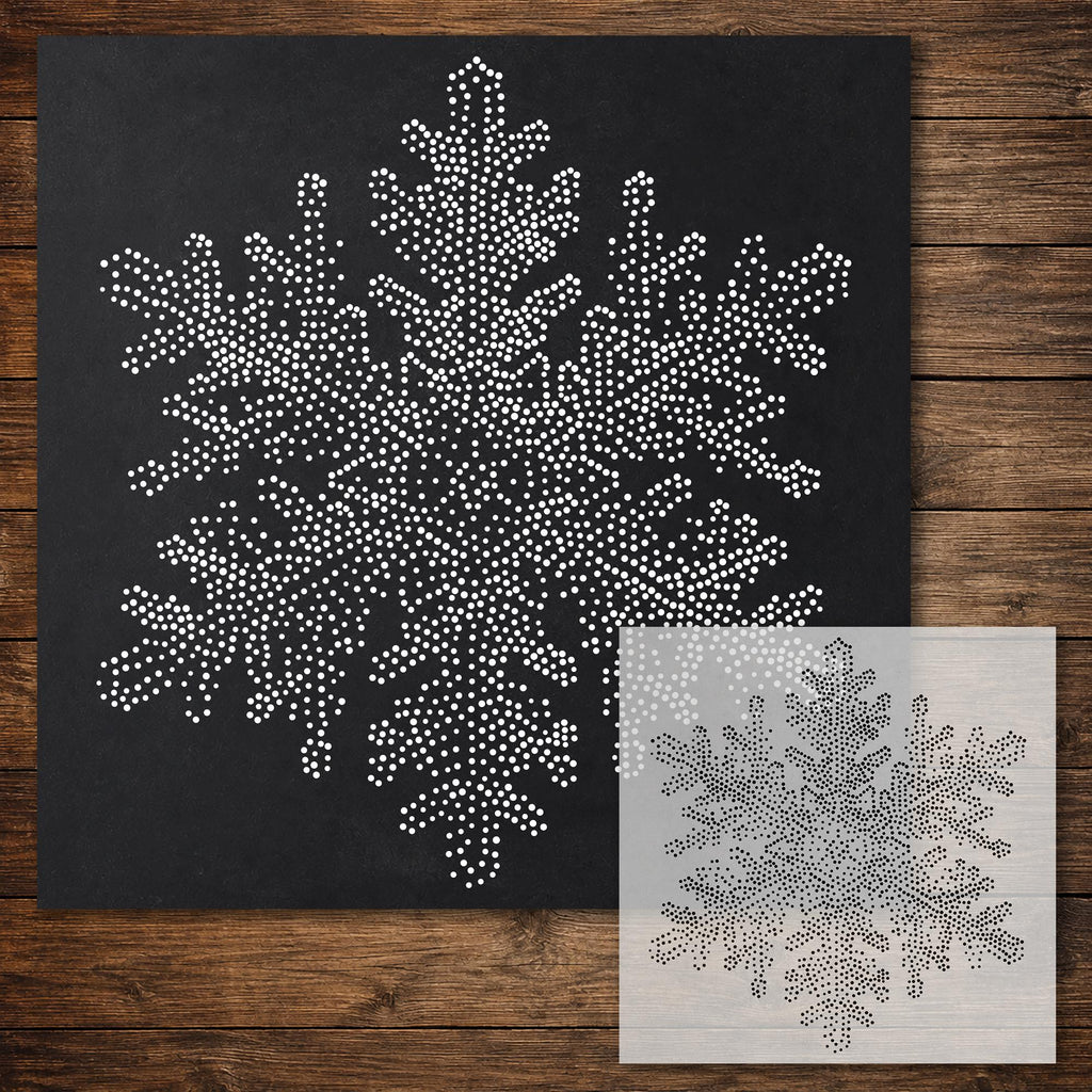 Snowflake Stencil #2 reusable Mylar stencil, 300 x 300 mm