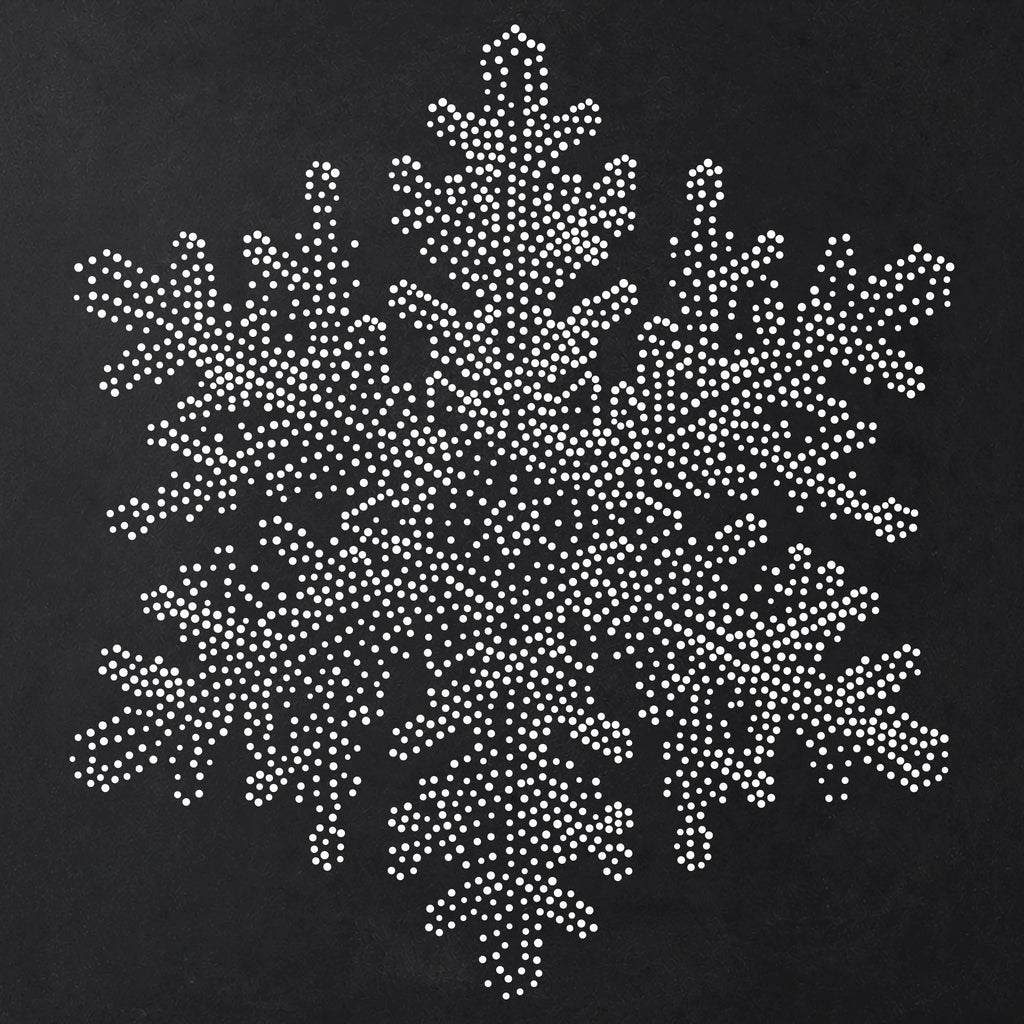 Snowflake Stencil #2 | Realistic Christmas Mylar Stipple Wall Art, Crafts (Large - 300mm / 12" approx)