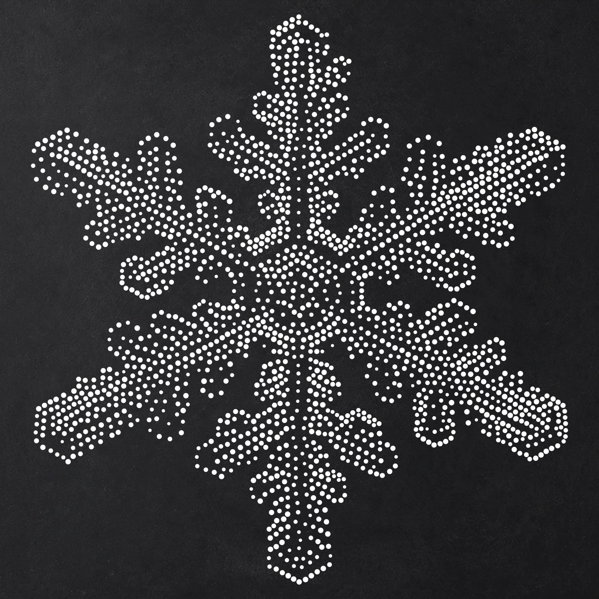 Snowflake Stencil #1 | Realistic Christmas Mylar Stipple Wall Art, Crafts (Large - 300mm / 12" approx)